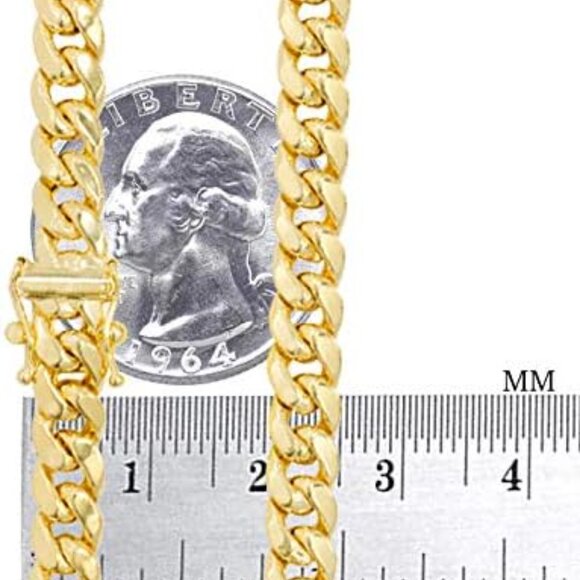 10k Real Yellow Gold Solid Miami Cuban Link 6mm Chain Necklace - Picture 9 of 12